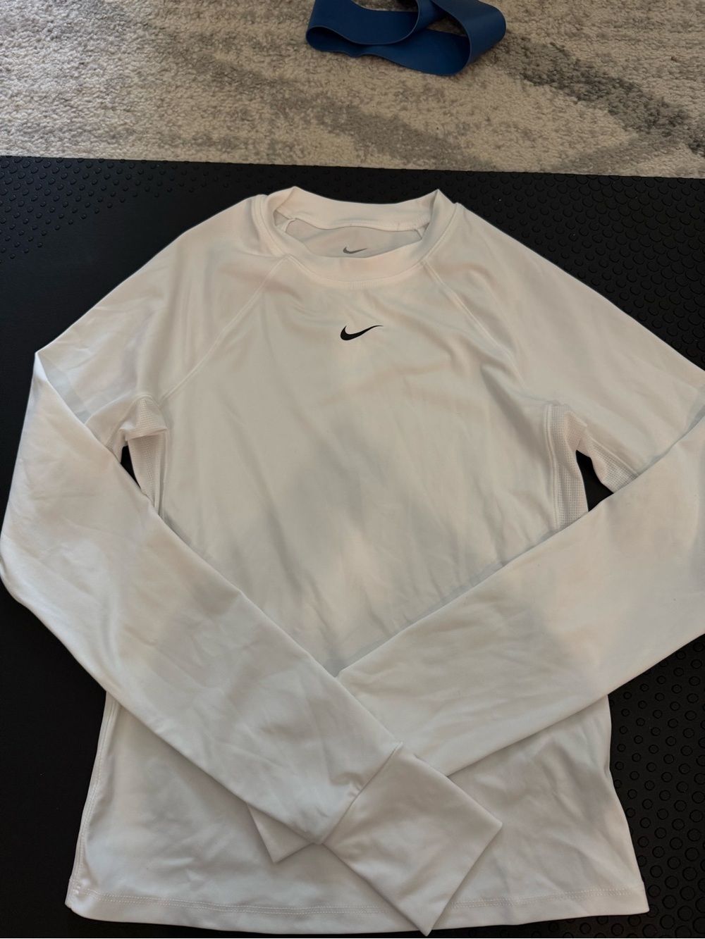 Nike White and Black Dri-FIT Short Sleeve Training Tee